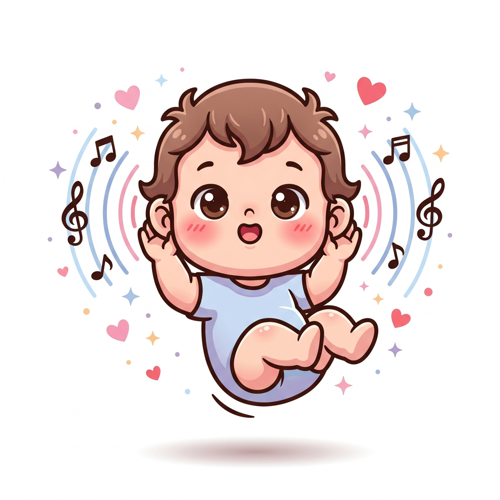 Week 16 of pregnancy — the ears reach their final position and hearing begins