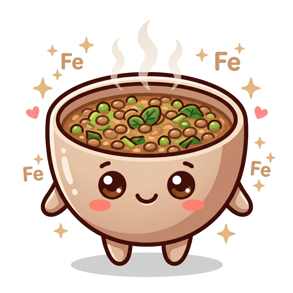 Iron-rich lentils at week 18 — the point in pregnancy when iron demand starts to climb
