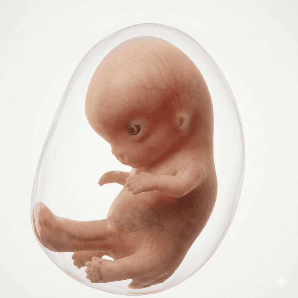 SSW 9 — die Augen sind fertig ausgebildet und von Lidern bedeckt